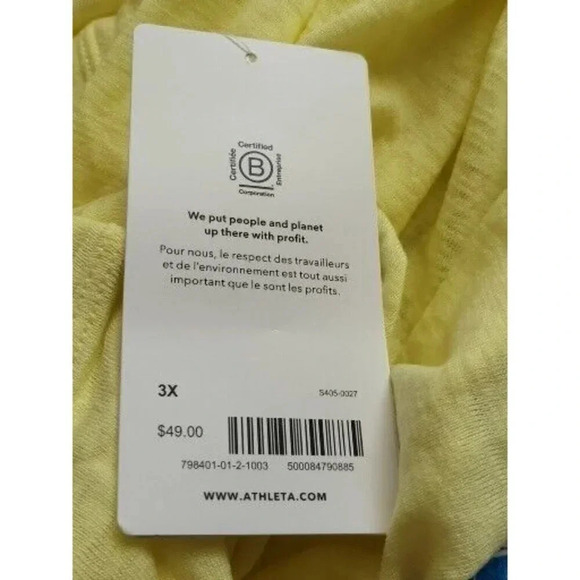 Athleta Women's Breezy Twist Tank yellow Size 3X - Picture 6 of 7